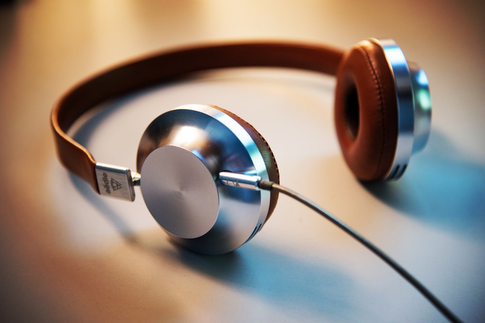 Headphones on stand
