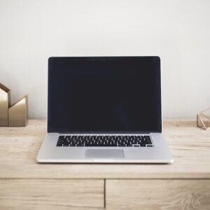 Laptop on a desk