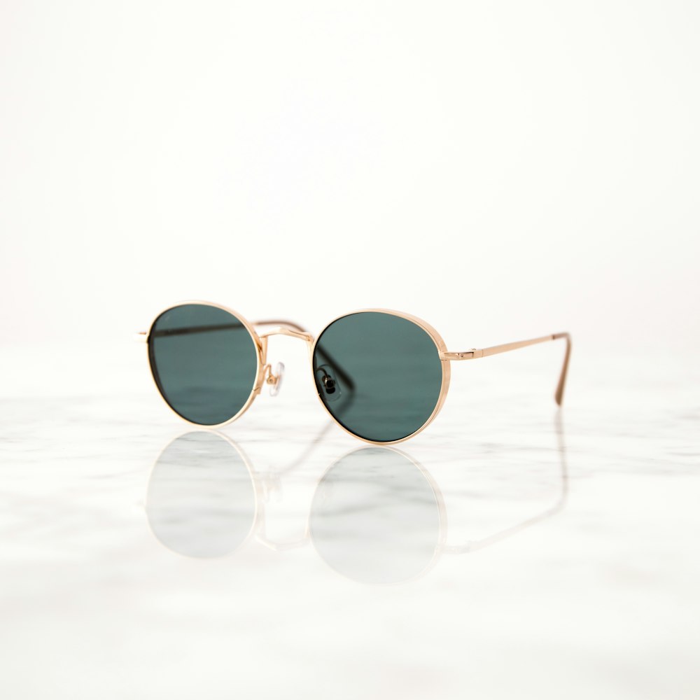 Sunglasses on colorful background
