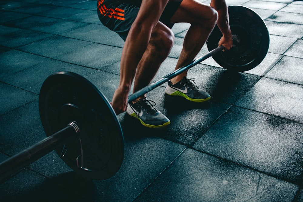 Dumbbells in a gym