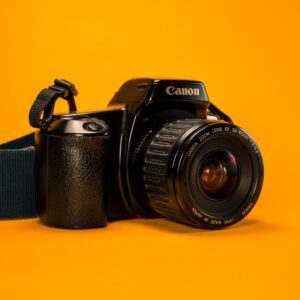Photographer holding camera