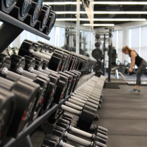 Man lifting dumbbell
